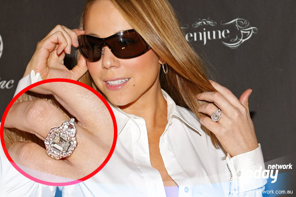 Mariah Carey's 17-carat pink diamond from Nick Cannon is surrounded by 58 