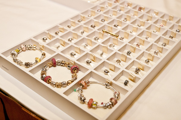 A shot of the charm bracelets.