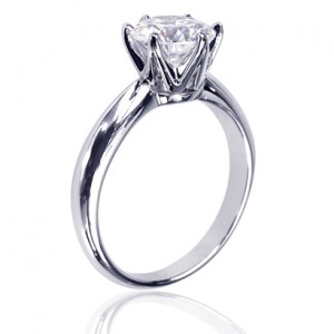 This is a similar engagement ring by Diamond Ideals with a more modest center stone