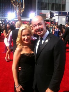 Angela Kinsey and Michael O'Connor