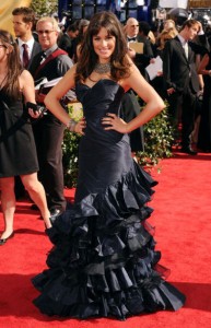 Lea Michelle Emmys 2010 Navy Dress