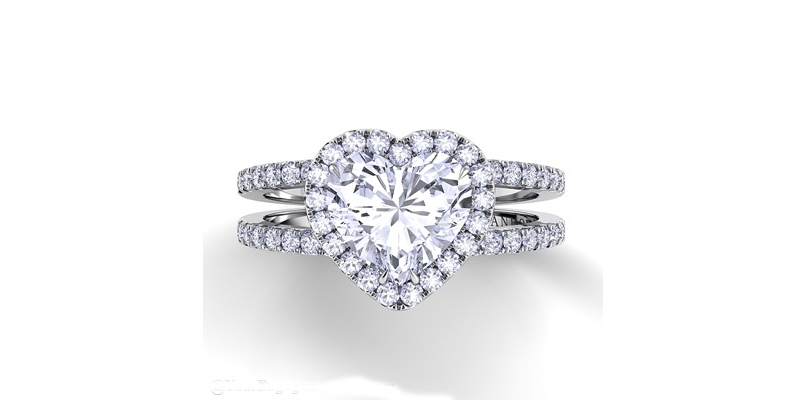 danhov heart shaped engagement ring