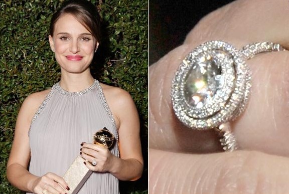 natalie Portman engagement ring trend square Photo via Getty Image