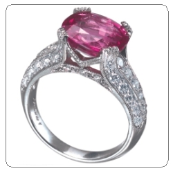 Fusaro color engagement ring