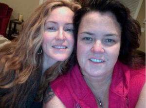 Rosie O'donnell engagement ring Photo courtesy of AllieIsWired.com.