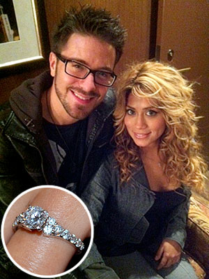 Danny Gokey shows off his fiance's ring (which he originally ordered too small!) Photo Courtesy of People magazine.