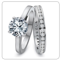 precision set wedding engagement ring