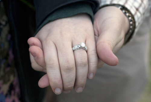 engaged_close_small Nothing ruins a proposal than a ring that doesn't fit. Photo courtesy of Nikki LaFaille