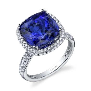 sylvie collection engagement ring blue
