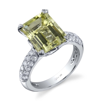 sylvie collection engagement ring green