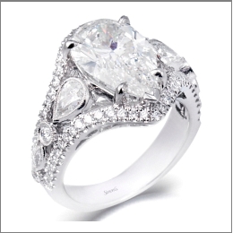 Pear engagement ring settings