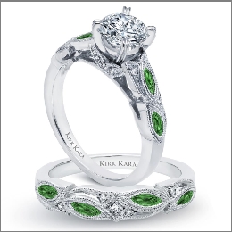 green wedding rings
