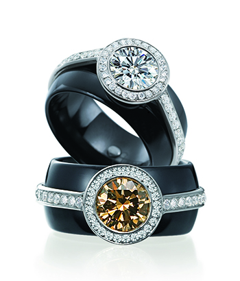 wedding ring ceramic diamond