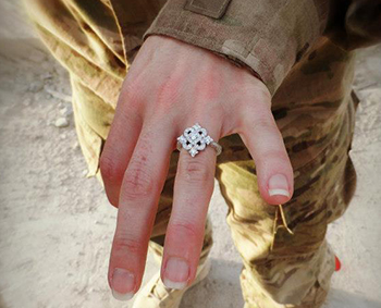 Wedding ring afghan