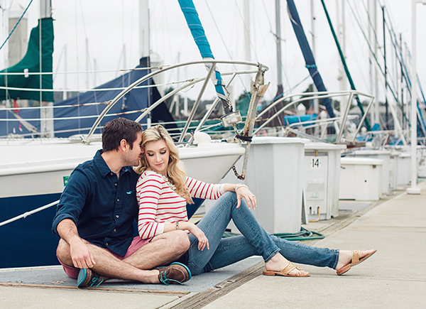friends and family proposal nautical engagement session