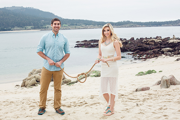 friends and family proposal nautical engagement session