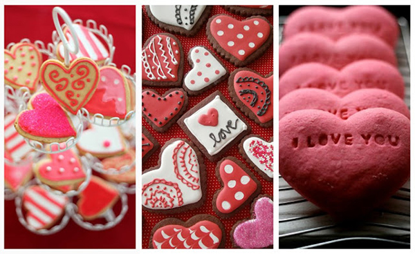 valentine's day heart shaped cookies