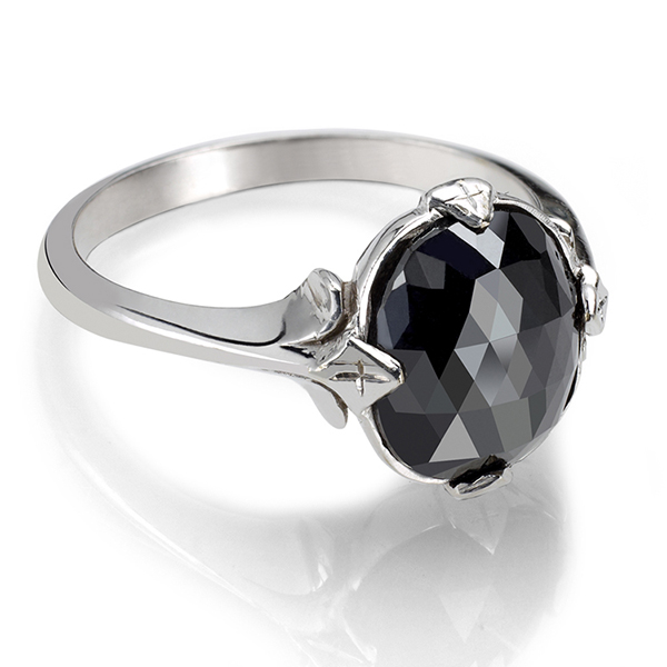 catherine angiel Black Rose Cut Engagement Ring