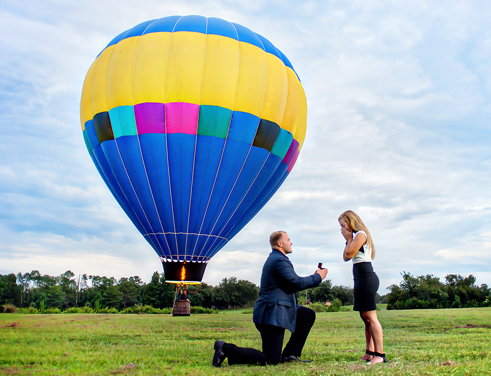 best hot air balloon proposal ever