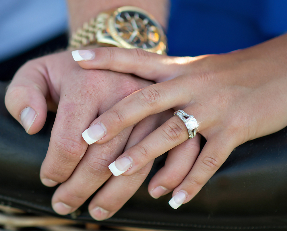 hot air balloon proposal engagement ring