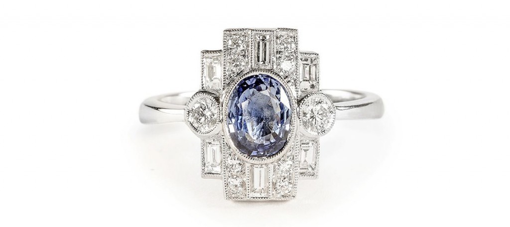 Beverly K sapphire engagement ring