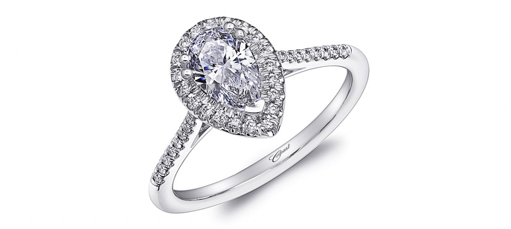 coast pear shaped engagement ring