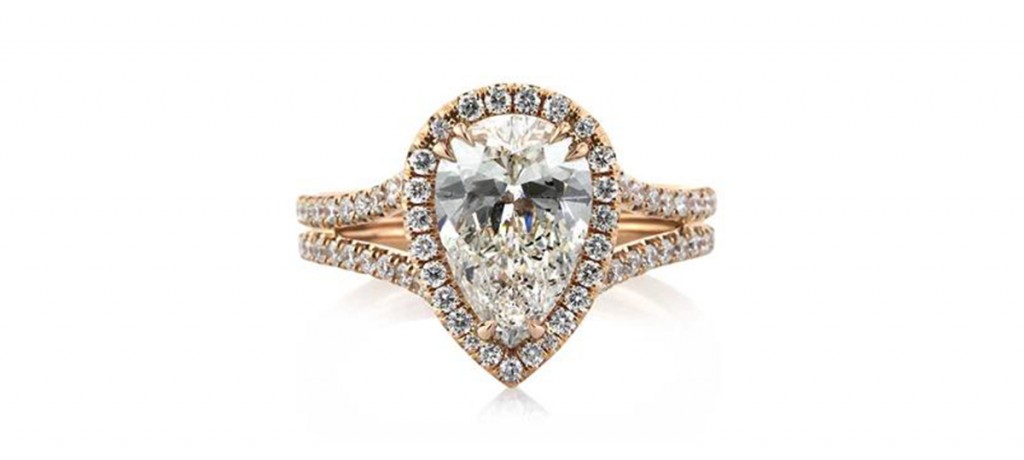 mark broumand pear shaped engagement ring