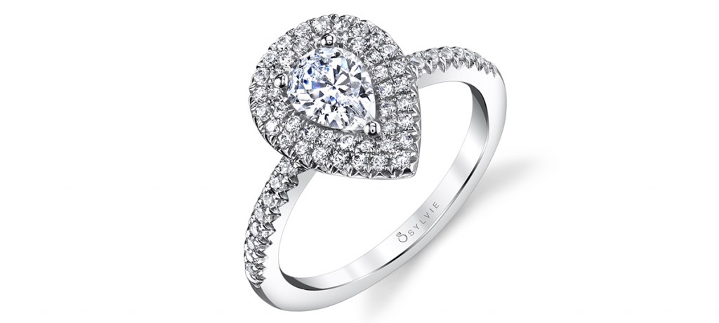 sylvie pear shaped engagement ring