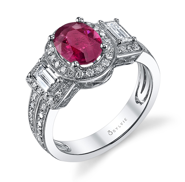 sylvie engagement ring ruby leo