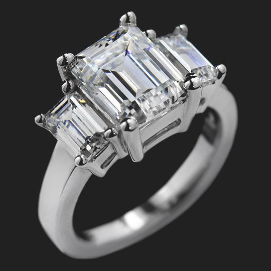 Reflection Three Stone Engagement Ring