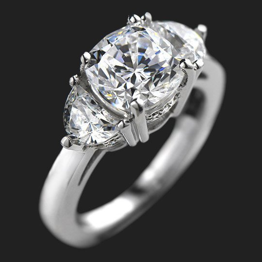 Sandra Three Stone Engagement Ring