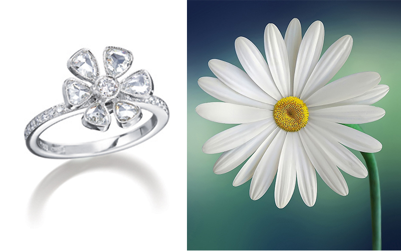 daisy engagement ring photo