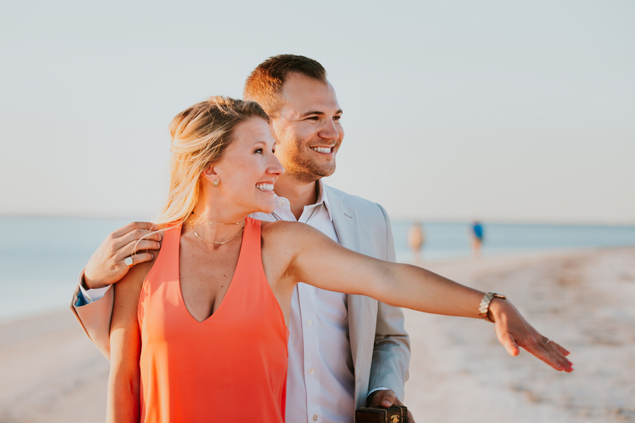 beach proposal engagement ring