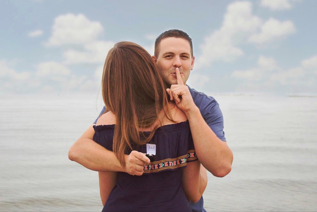 beach proposal cute couple love