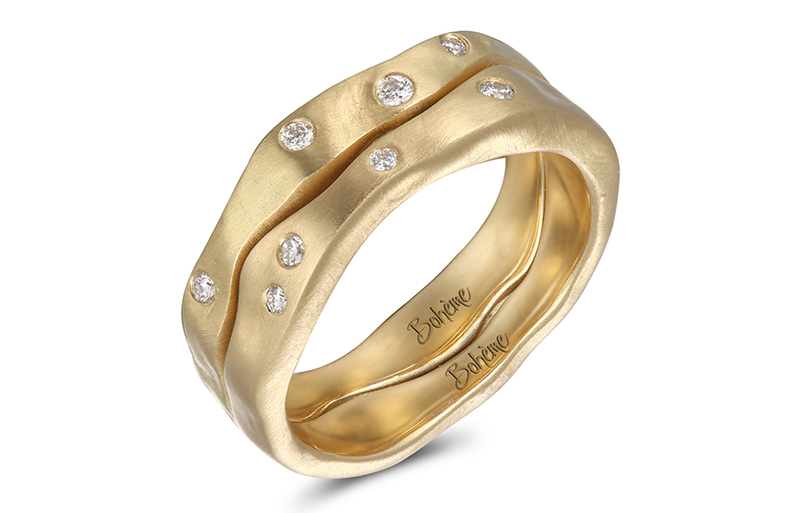 boheme engagement ring yellow gold wedding bands