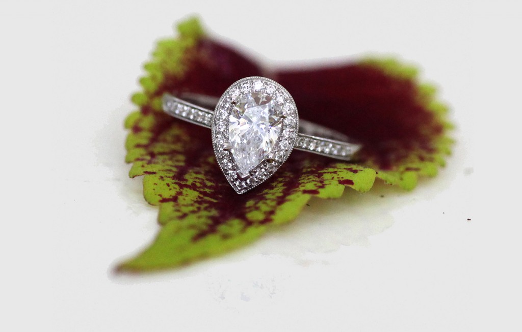 Coast Pear Intro engagement ring