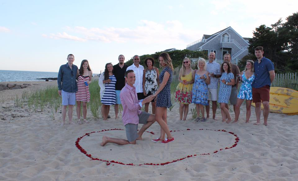 beach proposal new england heart