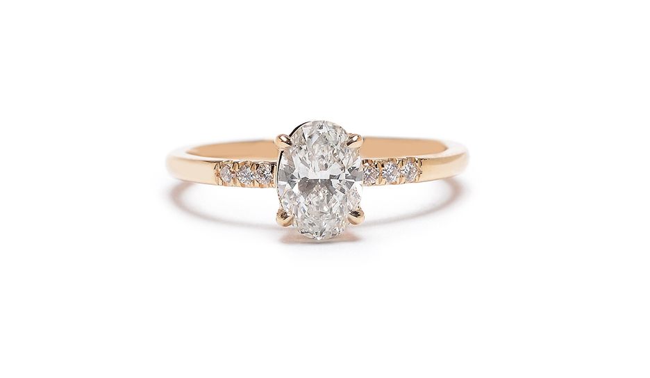 maiden engagement ring gotham collection oval