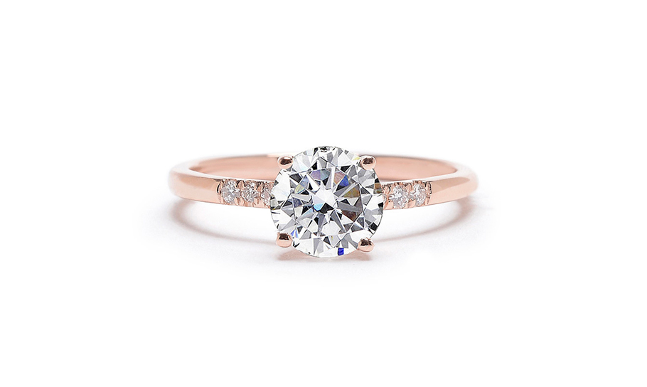 maiden engagement ring gotham collection round