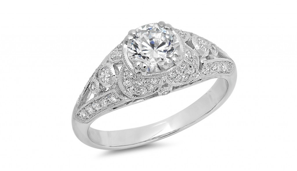 Edwardian engagement ring beverly k
