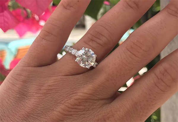 george beach proposal engagement ring