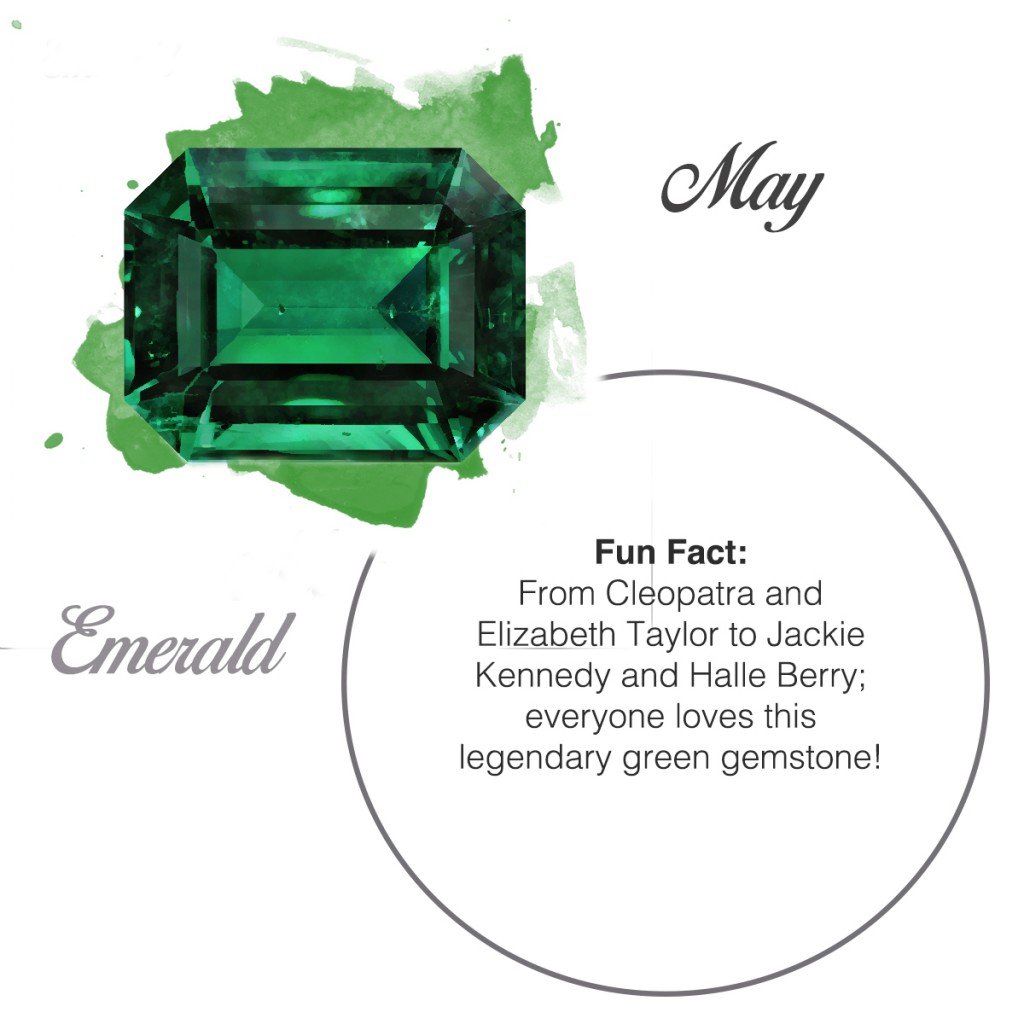emerald birthstone square engagement ring