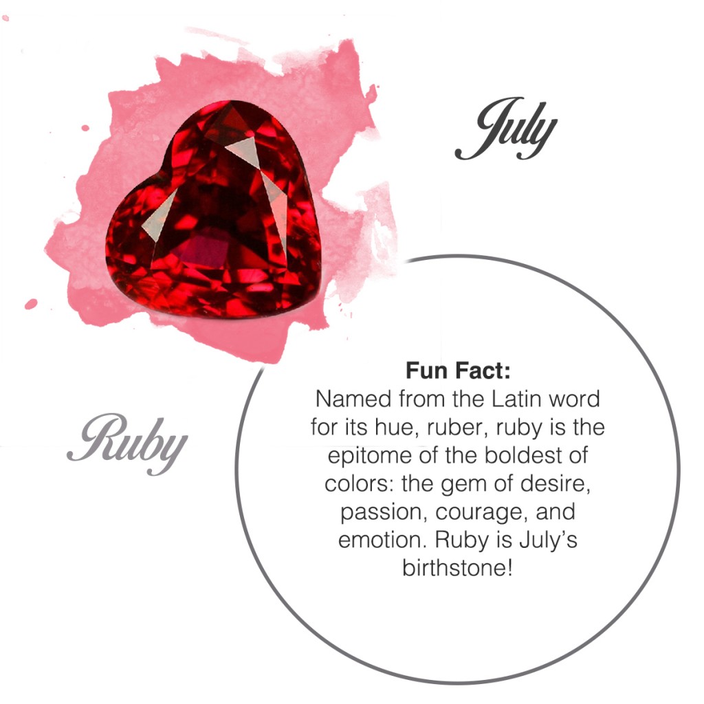 july ruby square engagement ring heart