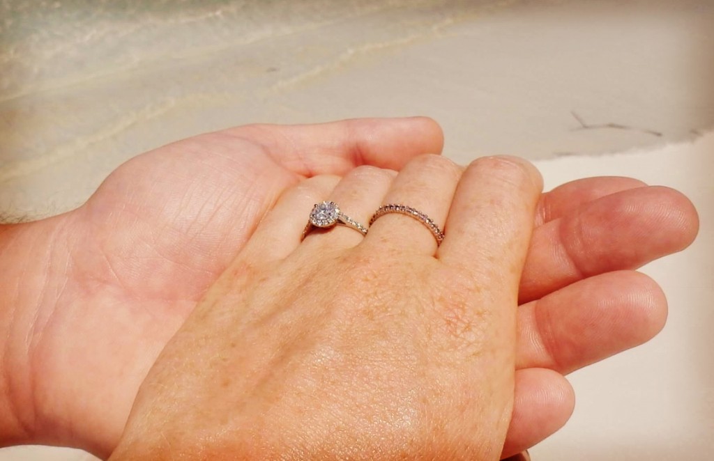 engagement ring beach
