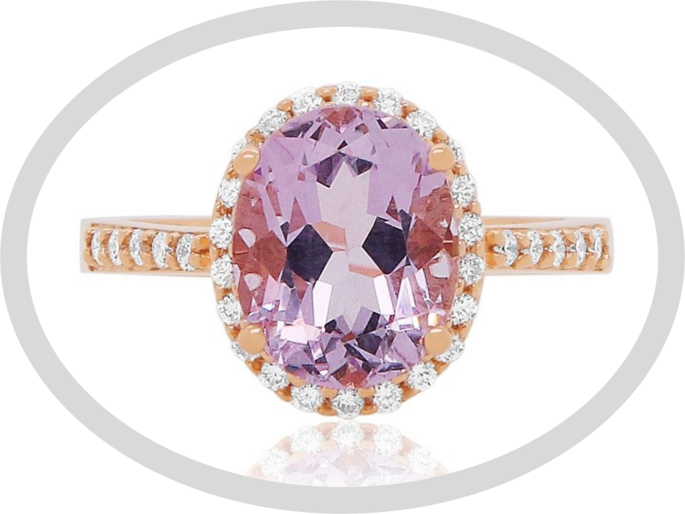 Amethyst engagement ring