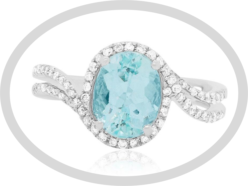 Aquamarine engagement ring