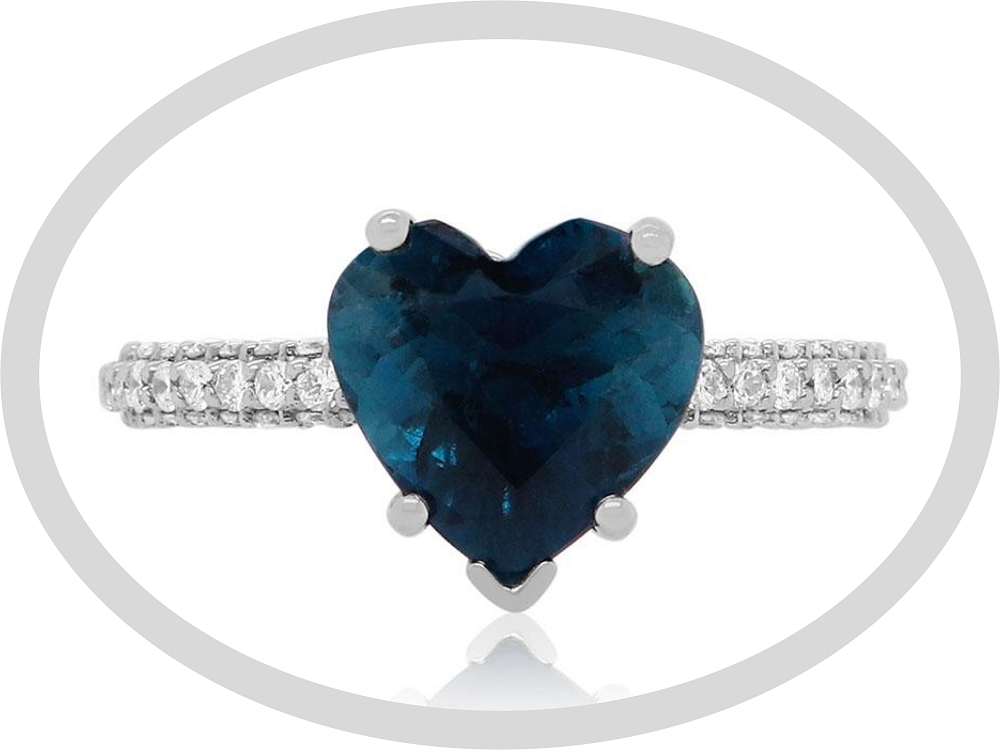 Blue Topaz engagement ring