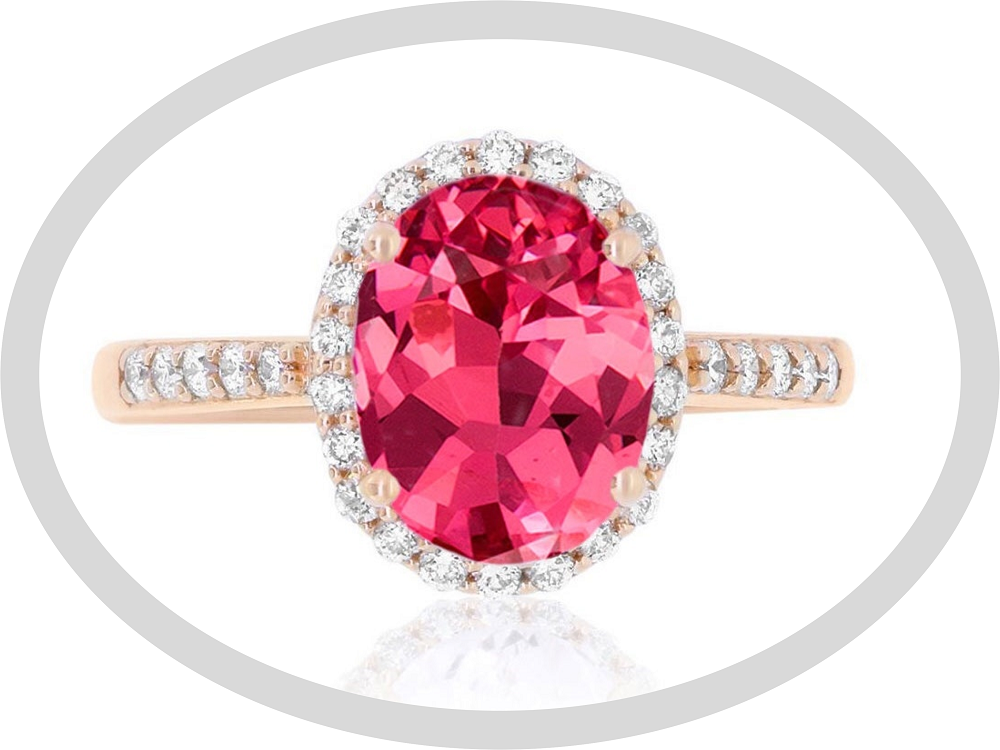 Spinel engagement ring