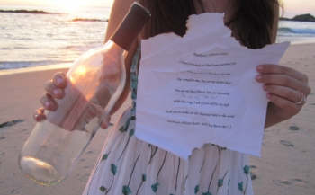 A Cute Message in a Bottle Proposal!