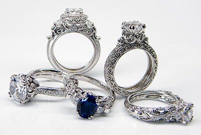 New Renaissance Engagement Rings by G&G Creations